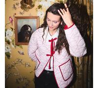 Lands' End Women's Lulu Guinness Lip Quilted Jacket in Pale Pink | Size: 10-12 lands end Pale Pink 10-12