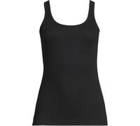 Lands' End Women's Micro Rib Vest Top in Black | Size: 14-16 lands end Black 14-16