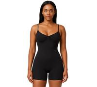 Lands' End Womens Mid Thigh Bodysuit Contour Flex Bodysuits, Black, X-Large