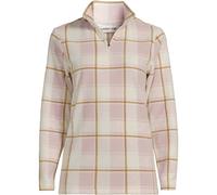 Lands' End Women's Petite Anyweather Half Zip Fleece Pullover, Print in Mauve | Size: 8 lands end Mauve 8