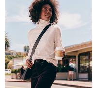 Lands' End Women's Petite Cashmere Roll Neck Jumper in Grey | Size: 14-16 lands end Grey 14-16