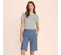 Lands' End Women's Petite Chambray Bermuda Shorts in Blue | Size: 12 lands end Blue 12