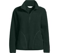 Lands' End Women's Petite Cosy Sherpa Fleece Half Zip Pullover in Bottle Green | Size: 14-16 lands end Bottle Green 14-16