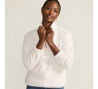 Lands' End Women's Petite Cosy Sherpa Fleece Half Zip Pullover in Ivory | Size: 10-12 lands end Ivory 10-12