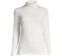Lands' End Women's Petite Cotton-modal Roll Neck Top in Ivory | Size: 8 lands end Ivory 8