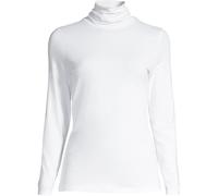 Lands' End Women's Petite Cotton-modal Roll Neck Top in White | Size: 16-18 lands end White 16-18