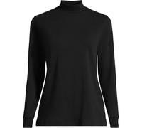 Lands' End Women's Petite Cotton Polo Neck in Black | Size: 14-16 lands end Black 14-16