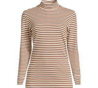 Lands' End Women's Petite Cotton Polo Neck in Light Beige | Size: 8 lands end Light Beige 8