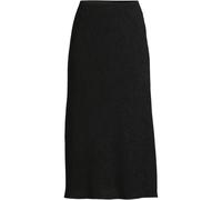 Lands' End Women's Petite Crinkle Bias Pull-on Midi Skirt in Black | Size: 14 lands end Black 14