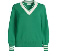 Lands' End Women's Petite Drifter V-Neck Jumper in Bright Green | Size: 8 lands end Bright Green 8