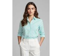 Lands' End Women's Petite Flannel Shirt in Green | Size: 14-16 lands end Green 14-16