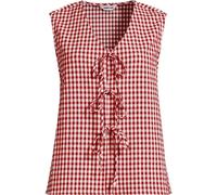 Lands' End Women's Petite Gingham Tie Front Top in Khaki | Size: 14-16 lands end Khaki 14-16