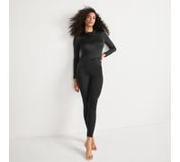 Lands' End Women's Petite Lightweight Silk Interlock Roll Neck Top in Black | Size: 14-16 lands end Black 14-16