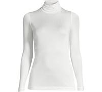 Lands' End Women's Petite Lightweight Silk Interlock Roll Neck Top in Ivory | Size: 16-18 lands end Ivory 16-18