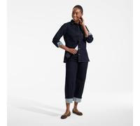 Lands' End Women's Petite Lulu Guinness Denim Shirt in Blue | Size: 12 lands end Blue 12