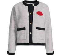 Lands' End Women's Petite Lulu Guinness Sweater Jacket in Light Grey | Size: 14-16 lands end Light Grey 14-16