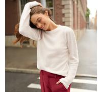 Lands' End Women's Petite Pearl Detail Jumper in Ivory | Size: 8 lands end Ivory 8