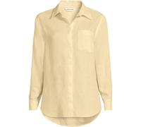 Lands' End Women's Petite Premium Pure Linen Long Sleeve Shirt in Lemon | Size: 16-18 lands end Lemon 16-18