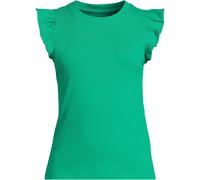 Lands' End Women's Petite Ribbed Ruffle Sleeve Top in Bright Green | Size: 16-18 lands end Bright Green 16-18