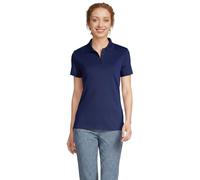 Lands' End Women's Petite Short Sleeve Supima Polo Shirt - Blue - Petite M
