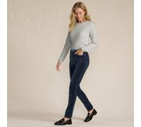 Lands' End Women's Petite Slim Leg Velvet Jeans, High Waisted in Dark Grey | Size: 14 lands end Dark Grey 14
