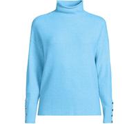 Lands' End Women's Petite Soft Touch Button Cuff Jumper in Blue | Size: 16-18 lands end Blue 16-18
