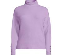 Lands' End Women's Petite Soft Touch Button Cuff Jumper in Lilac | Size: 14-16 lands end Lilac 14-16