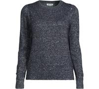 Lands' End Women's Petite Sparkle Sequin Jumper in Dark Navy | Size: 16-18 lands end Dark Navy 16-18