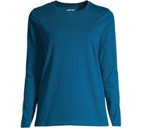 Lands' End Women's Petite Supima Long Sleeve Crew Neck T-shirt in Teal | Size: 14-16 lands end Teal 14-16