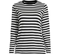 Lands' End Women's Petite Supima Long Sleeve Crew Neck T-shirt in True Black | Size: 14-16 lands end True Black 14-16