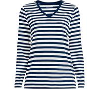 Lands' End Women's Petite Supima Long Sleeved V-neck T-shirt in Navy | Size: 16-18 lands end Navy 16-18
