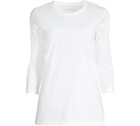Lands' End Women's Petite Three-Quarter Sleeve Supima Cotton Tunic in White | Size: 14-16 lands end White 14-16