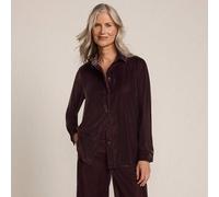 Lands' End Women's Petite Velvet Blouse in Dark Brown | Size: 12 lands end Dark Brown 12