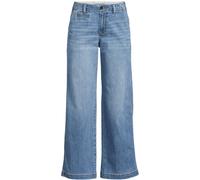 Lands' End Women's Petite Wide Leg Ankle Jeans in Blue | Size: 8 lands end Blue 8