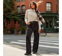 Lands' End Women's Petite Wide Leg Cord Jeans, High Waisted in Black | Size: 14-16 lands end Black 14-16