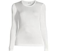 Lands' End Women's Plus Lightweight Silk Interlock Crew Neck Top in Ivory | Size: 24-26 lands end Ivory 24-26