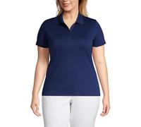 Lands' End Women's Plus Short Sleeve Supima Polo Shirt - Blue - Plus 2X