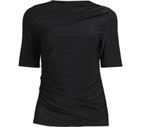 Lands' End Women's Plus Silky Knit Elbow Sleeve Side Ruched Top in Black | Size: 24-26 lands end Black 24-26