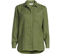 Lands' End Women's Premium Pure Linen Long Sleeve Shirt in Green | Size: 14-16 lands end Green 14-16