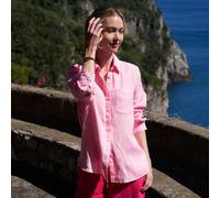 Lands' End Women's Premium Pure Linen Long Sleeve Shirt in Pale Pink | Size: 14-16 lands end Pale Pink 14-16