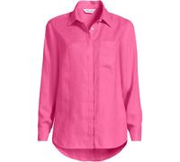 Lands' End Women's Premium Pure Linen Long Sleeve Shirt in Pink | Size: 16-18 lands end Pink 16-18