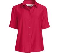 Lands' End Women's Ready To Go Short Sleeve Shirt in Coral | Size: 16 lands end Coral 16