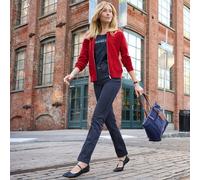 Lands' End Women's Recover Straight Leg Jeans, High Waisted in Dark Navy | Size: 14XL lands end Dark Navy 14XL