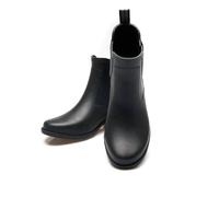 Lands' End Women's Rubber Chelsea Rainboots in Black | Size: 8 lands end Black 8