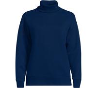 Lands' End Women's Serious Sweats Roll Neck Sweatshirt in Navy | Size: 8 lands end Navy 8