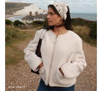 Lands' End Women's Sherpa Fleece Jacket in Ecru | Size: 20 lands end Ecru 20