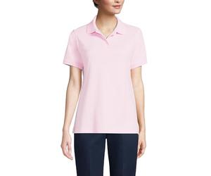 Lands' End Women's Short Sleeve Interlock Polo Shirt Pink S