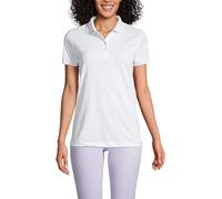 Lands' End Women's Short Sleeve Quick Dry Polo Shirt - White - L