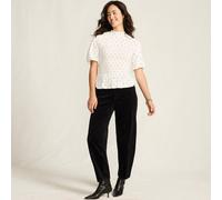 Lands' End Women's Silky Knit Bubble Sleeve Smocked Mock Neck in Black | Size: 8 lands end Black 8
