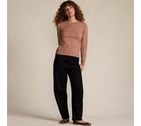 Lands' End Women's Soft Denim Relaxed Barrel Jeans, Mid Rise in Black | Size: 10 lands end Black 10